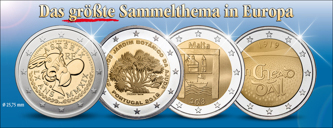Sammle 2 € Münzen - Offizielle 2 Euro-Kollektion