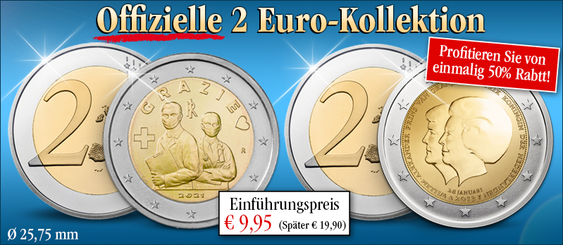 Sammeln Sie ganz einfach die interessantesten 2-Euro-Münzen