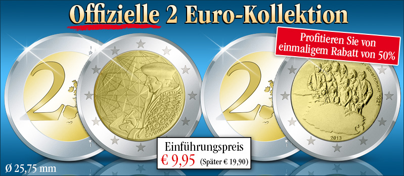 Offizielle 2 Euro-Kollektion reservieren